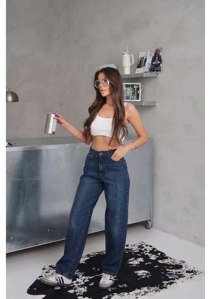 Arkadan tokalı jeans pantolon fırsatları