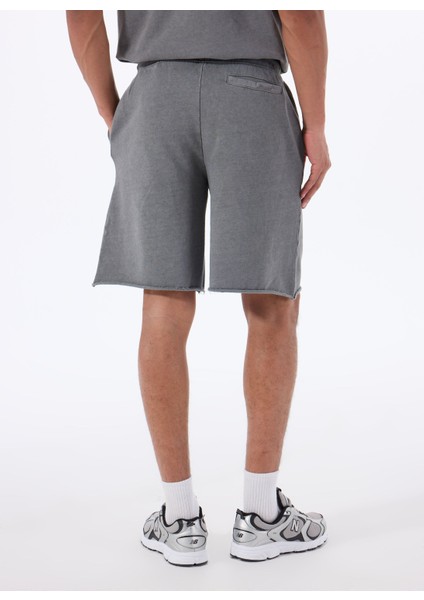 Z5GD13KCQZ1FJ7K Allıum Short Siyah Lastikli Bel Loose Fit Desenli Erkek Şort fırsatları