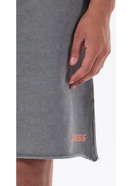 Z5GD13KCQZ1FJ7K Allıum Short Siyah Lastikli Bel Loose Fit Desenli Erkek Şort indirimleri