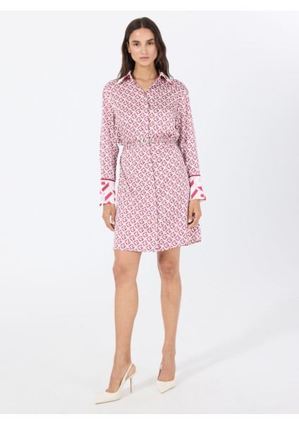 Pembe Kadın Elbise Veronıca Logo Belt S - Recy Poly Um