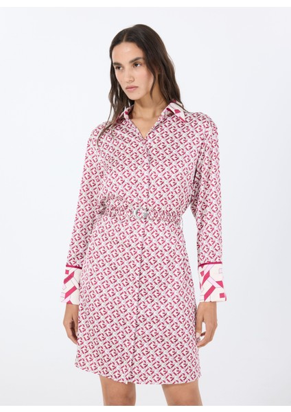 Pembe Kadın Elbise Veronıca Logo Belt S - Recy Poly Um