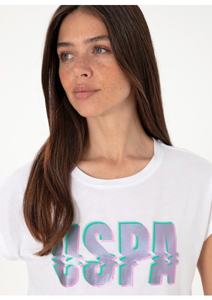Bisiklet Yaka Beyaz Kadın T-Shirt Gracey fiyatları