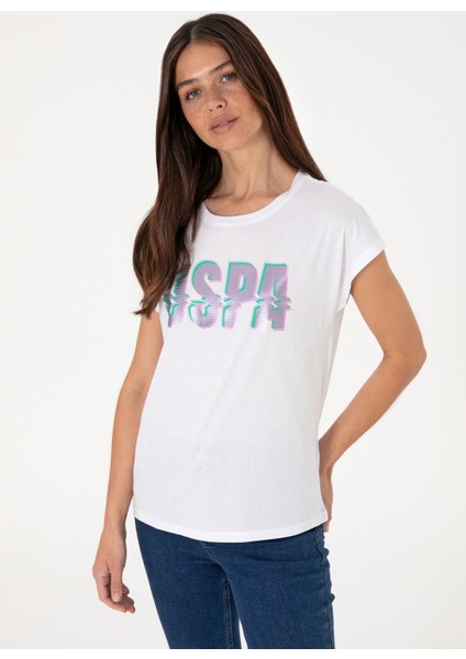 Bisiklet Yaka Beyaz Kadın T-Shirt Gracey modelleri