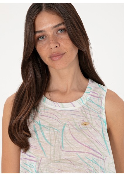 Bisiklet Yaka Açık Mavi Kadın T-Shirt Surlıs fiyatları