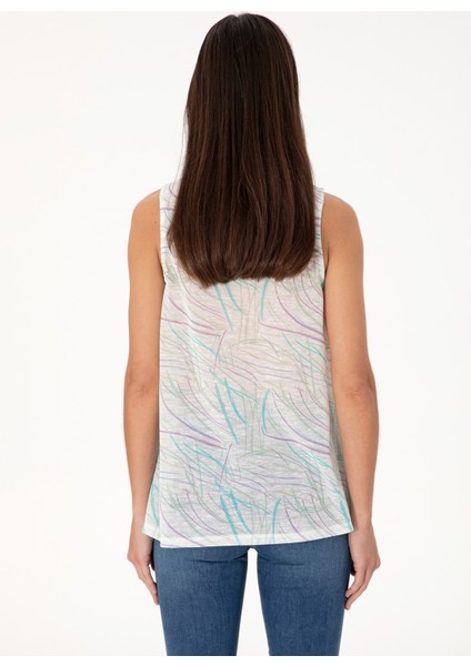 Bisiklet Yaka Açık Mavi Kadın T-Shirt Surlıs indirimleri