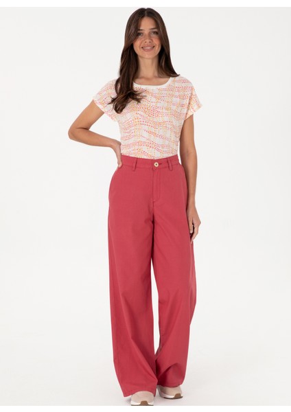 Bisiklet Yaka Açık Turuncu Kadın T-Shirt Sode fırsatları