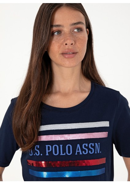 Bisiklet Yaka Lacivert Kadın T-Shirt Sılot fiyatları