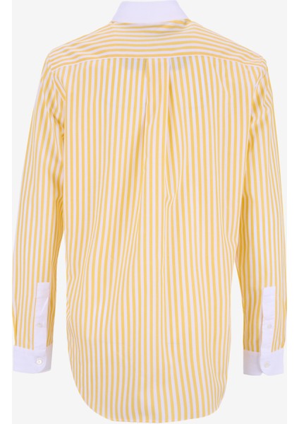 Sarı Kadın Normal Çizgili Gömlek Abby fiyatları