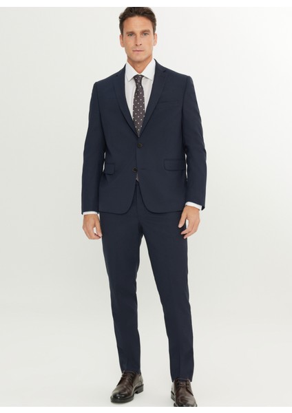 Normal Bel Regular Fit Lacivert Erkek Takım Elbise 4A3010001077