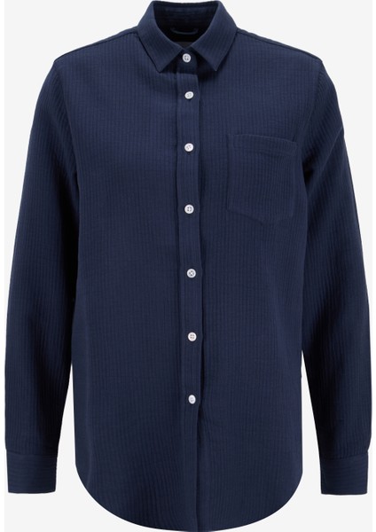 Lacivert Kadın Normal Gömlek Joe