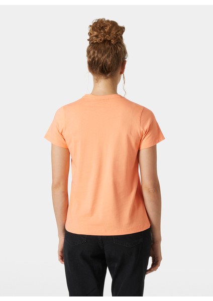 HHA.54591_HELLY Hansen W Core T-Shı Somon Bisiklet Yaka Normal Düz Kadın T-Shirt fiyatları