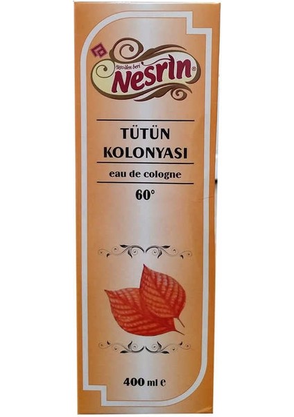 Tütün Kolonyası 60 Derece Kutulu Pet Şişe 400 ml Yeni