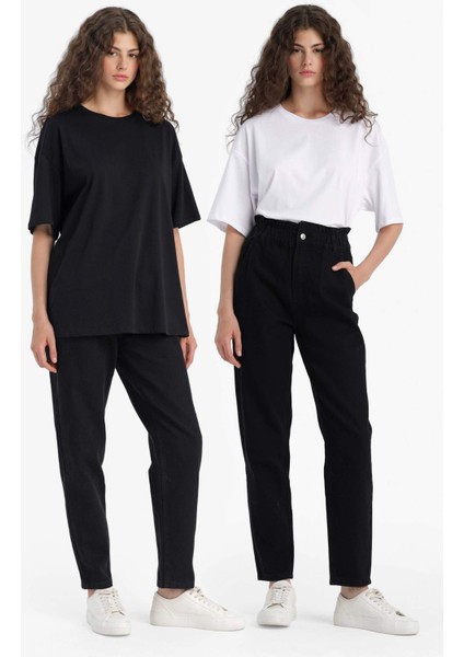 Regular Fit Bisiklet Yaka 2'li Kısa Kollu Tişört F5591AX25SM