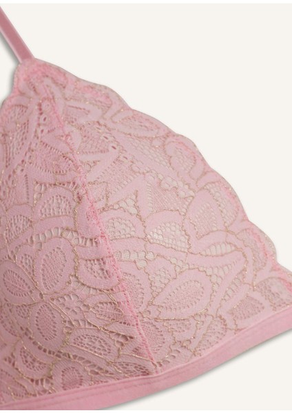 Dantelli Simli Dantel Kapsız Pedsiz Balensiz Triangle Bra-Fall in Love F5037AX25HS modelleri