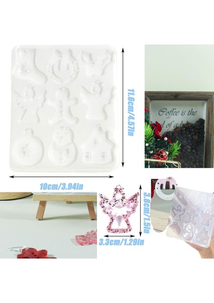 Epoksi Silikon Kalıp Yılbaşı Noel Çanı Geğik Kardan Adam Kalıbı 9 Lu fiyatları