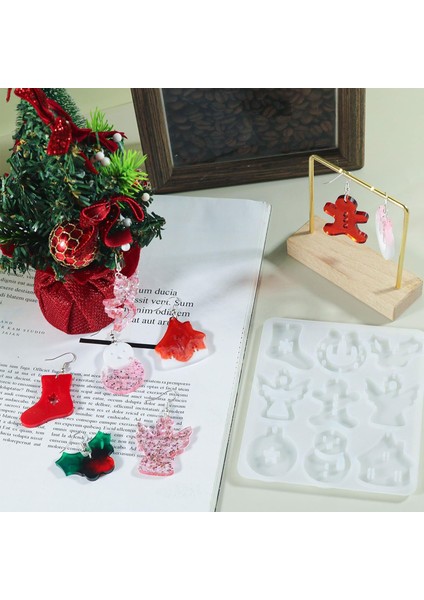 Epoksi Silikon Kalıp Yılbaşı Noel Çanı Geğik Kardan Adam Kalıbı 9 Lu modelleri