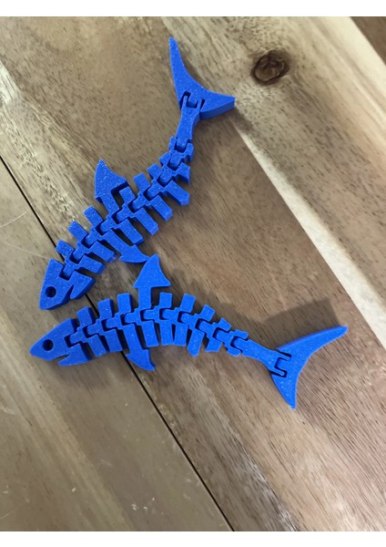 12CM Minik Hareketli Kaplan Köpek Balığı Pla Doğal Malzeme Mavi
