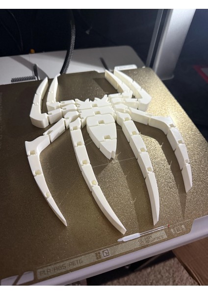 12 cm Ufak Örümcek Pla Doğal Malzeme Oyuncak Beyaz Renk