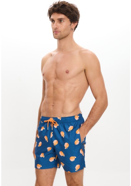 Balon Balığı Desenli Deniz Şortu Cepli Fileli Hızlı Kuruyan Su Itici Orta Boy 25SM104ST fiyatları