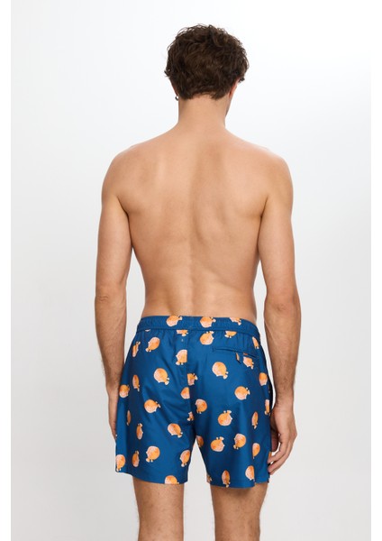 Balon Balığı Desenli Deniz Şortu Cepli Fileli Hızlı Kuruyan Su Itici Orta Boy 25SM104ST indirimleri