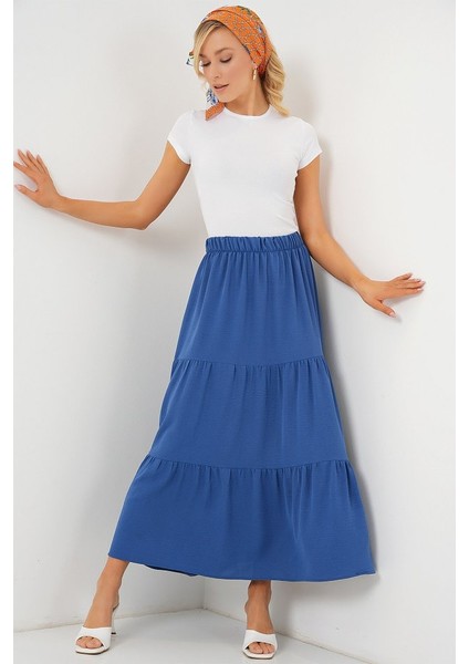Ayrobin Uzun Etek 8048 - Indigo