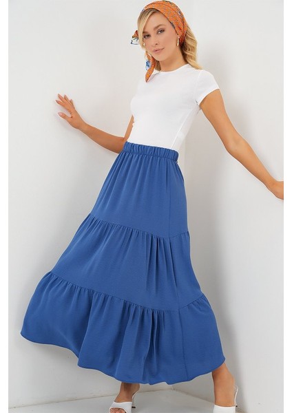 Ayrobin Uzun Etek 8048 - Indigo modelleri