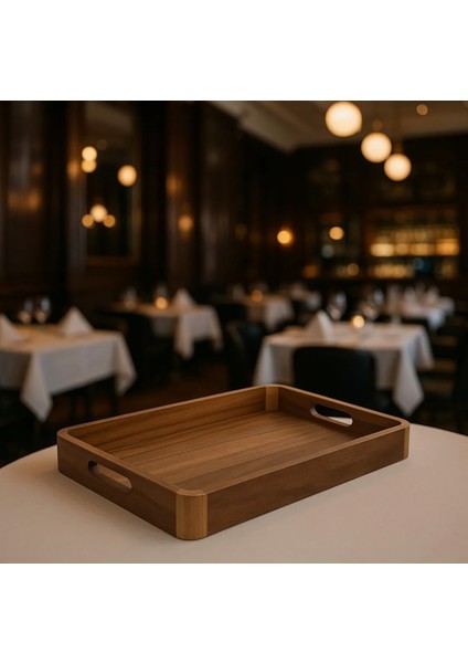 Akasyacraft Akasya 45 Cm* 37 cm Büyük Boy Akasya Tepsi - Kaliteli Sunum Tepsisi modelleri