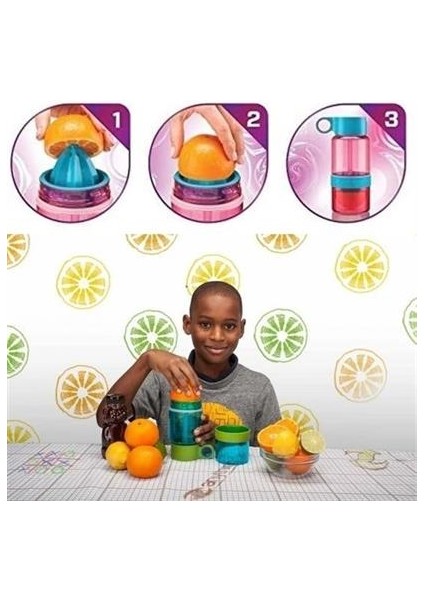 Buffer® Narenciye Limon Sıkmalı Pratik Detoks Atıcı Su Matarası Spor Şişesi