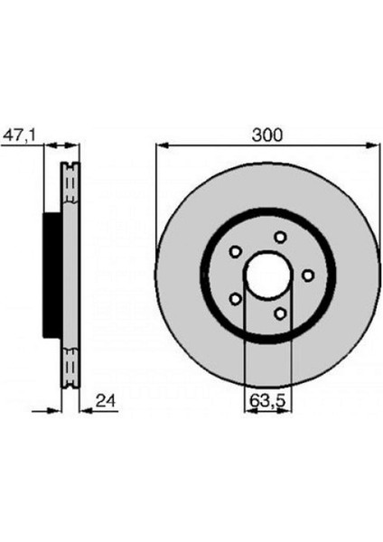 On Fren Disk Aynasi Mondeo Iii 00 07 Jaguar x Type 01 09 Olcu 300 24 5 Bijon Dpmah