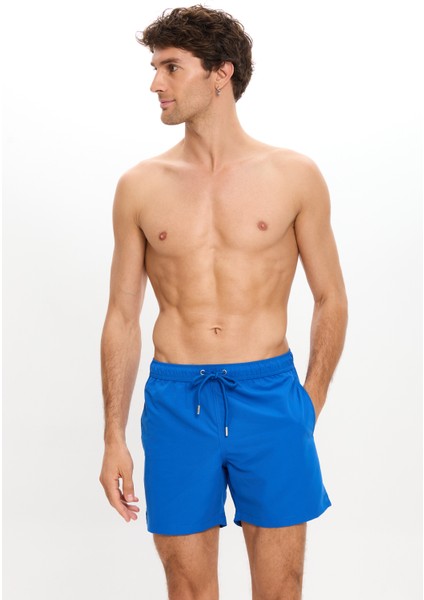 Erkek Düz Renk Ince Kumaş Deniz Şortu Cepli Fileli Astarlı Hızlı Kuruyan Su Itici Orta Boy 25SM111ST fiyatları