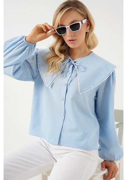Bebe Yaka Gömlek 20314 - Mavi fırsatları