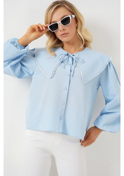 Bebe Yaka Gömlek 20314 - Mavi fiyatları