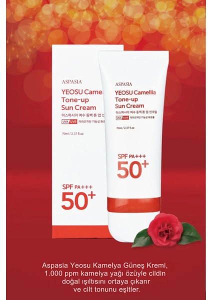 Aspasıa Kamelya Yağı İçeren Tone Up Etkili Fotoyaşlanma Karşıtı Güneş Kremi 70 ml fiyatları