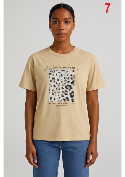 Kadın Baskılı Kaliteli Tişört