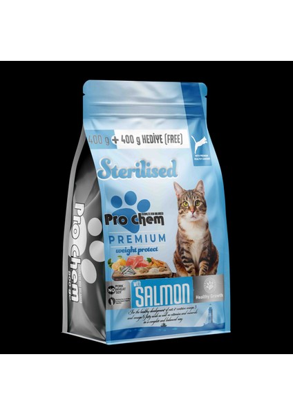 Sterilised Somon Kedi Maması (400 gr +400GR)