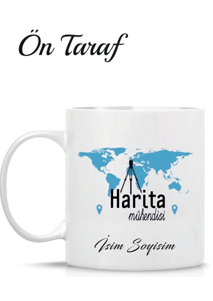 Harita Mühendisi Kişiye Özel Tasarım Kupa Bardak