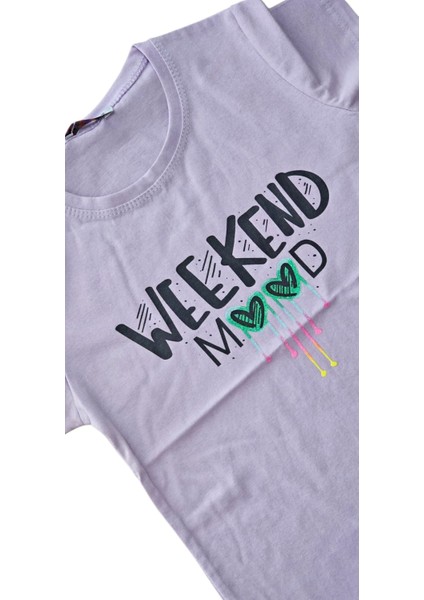 Ön-Arka Baskılı Kız Çocuk T-Shirt Lila fiyatları