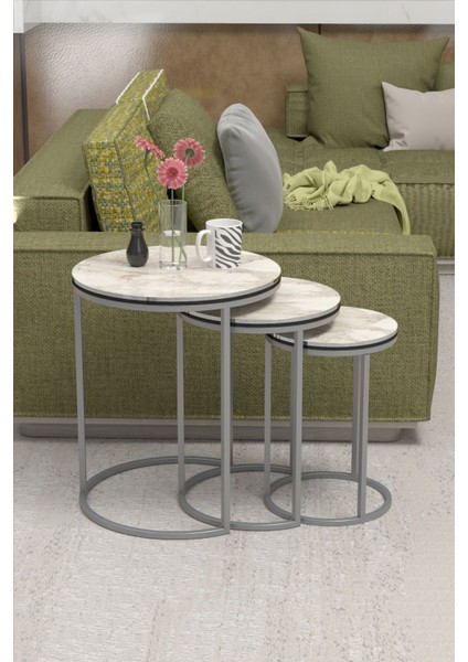 Zigon Sehpa C Lüx Çift Gümüş Efes fiyatları