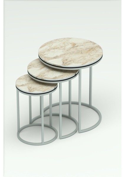 Zigon Sehpa C Lüx Çift Gümüş Efes fırsatları