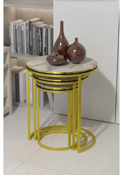 Zigon Sehpa C Lüx Çift Gold Efes modelleri