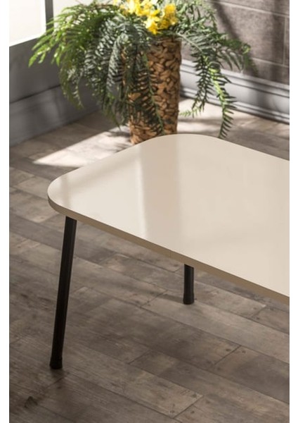 Orta Sehpa Metal Ayak Krem Kr