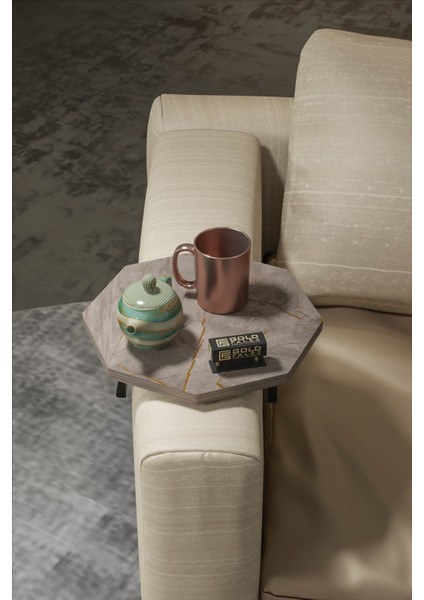 Yan Sehpa Ayarlanabilir Tepsi Dekoratif Modern Tepsi Sekizgen Gordion fiyatları