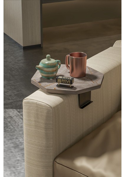 Yan Sehpa Ayarlanabilir Tepsi Dekoratif Modern Tepsi Sekizgen Gordion modelleri