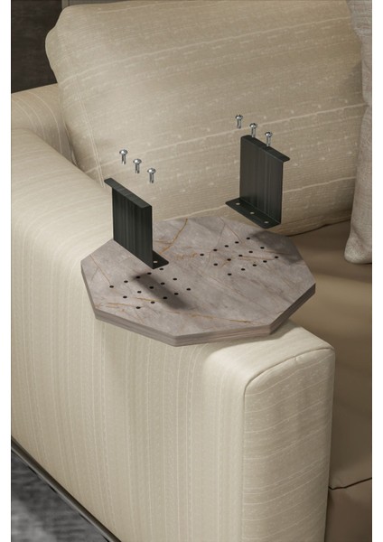 Yan Sehpa Ayarlanabilir Tepsi Dekoratif Modern Tepsi Sekizgen Gordion fırsatları