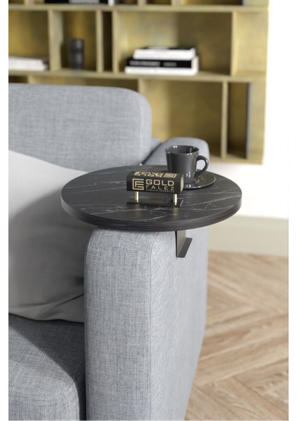 Yan Sehpa Ayarlanabilir Tepsi Dekoratif Modern Tepsi Bendir