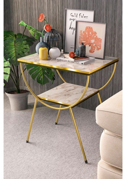 Yan Sehpa Komodin Metal Ayak Çift Gold Efes fiyatları