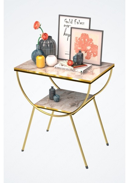 Yan Sehpa Komodin Metal Ayak Çift Gold Efes modelleri