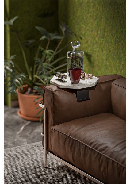 Yan Sehpa Ayarlanabilir Tepsi Dekoratif Modern Tepsi Sekizgen Efes modelleri