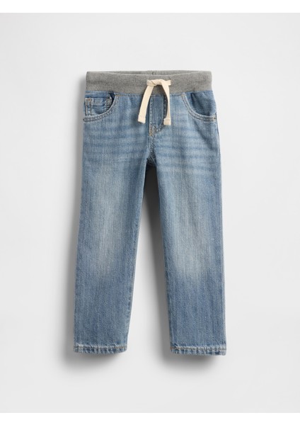 Erkek Bebek Mavi Pull-On Slim Washwell™ Jean Pantolon