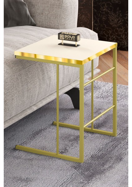 Orta Sehpa ve Zigon Sehpa Solo Set Gold Krem modelleri